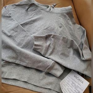 Viicaya Hoku Crop Hoodie Gray Medium